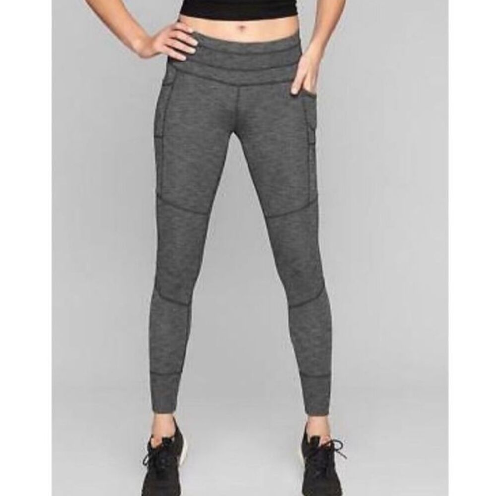 ✨ Athleta Grey Excursion Jogger Leggings XS • Cozy Athleisure Essential 🩶